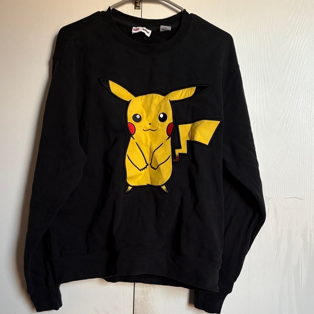 Levi's Black Pikachu Crewneck Sweater